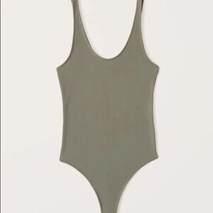 Abercrombie & Fitch Sage Green Ribbed Top